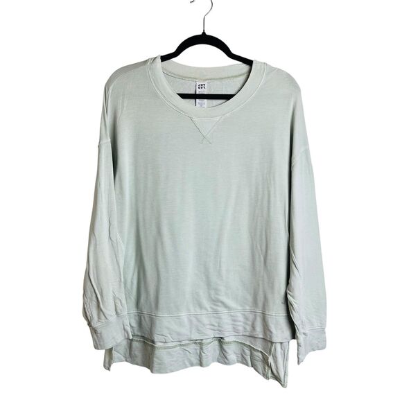 JoyLab Sweater Womens Medium Green Crewneck Pullover Drop Shoulder Modal Spandex - Picture 1 of 7